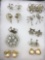 Vintage costume earring/brooch lot - Trifari, Boucher, Nina Ricci