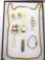 Costume jewelry lot - necklace, 2 watches, fish pendant and Limoges mirror