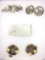 Sterling Silver jewelry lot - Money clip, earrings and pins