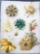 Brooch and pendant lot - signed Weiss, JJ, Pastelli