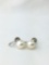 14K white gold Pearl earrings