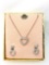 Pricilla Sterling heart necklace and earring set in original box