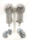 Lot of 2 pairs vintage Rhinestone clip-on earrings