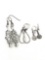 3 pairs of Sterling silver earrings