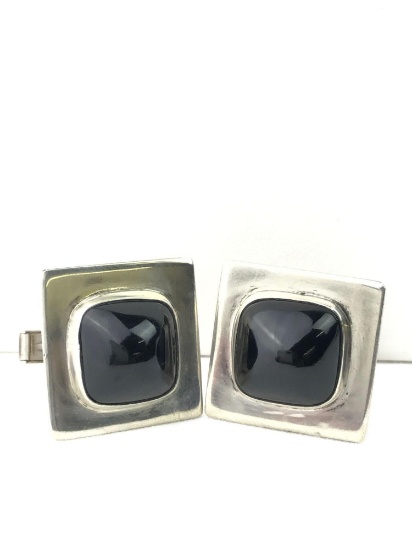 Sterling and Onyx cufflinks