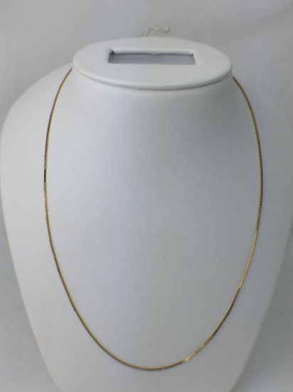 14K yellow gold box chain necklace