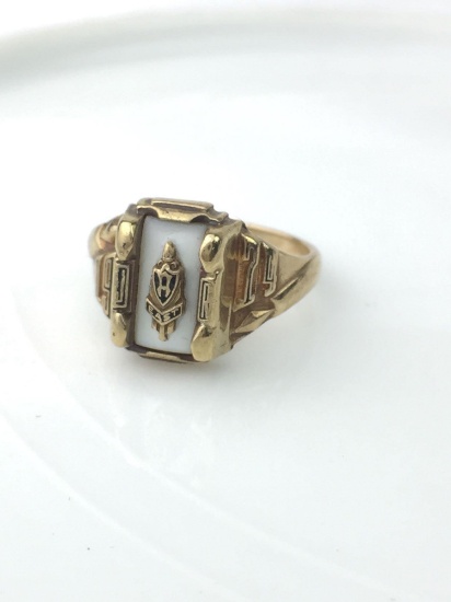 10K yellow gold Josten ring - 1974