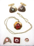 Vintage Copper on Enamel jewelry similar to Kay Denning