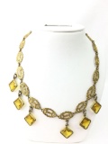 Brass and glass Antique Necklace