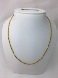 18K yellow gold rope chain necklace
