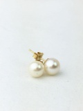 14K Pearl earrings