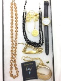Costume jewelry collection - in colors of brown-black-gold