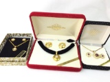Lot of 3 Necklace/earrings sets with original boxes