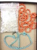 Vintage glass bead necklaces - lot of 3