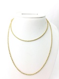 14K yellow gold rope chain - 18