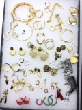 Costume jewelry lot - mostly earrings