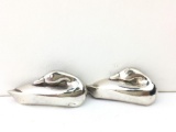 Pair of sterling duck pins