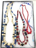 Beaded necklace lot