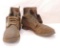 WW1/2 Era Leather Boots with Metal Horseshoe Heel