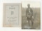WW1 Photograph Featuring Soldier with Gasmask and Poem Book