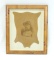 Teddy Roosevelt Sketch on Hid in Ornate Wood Frame