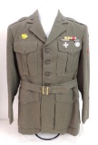 WW2 USMC Named PFC Chevrons 3rd Amphibious Corps Jacket with Medals