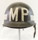 WW2 ID'd U.S. Army MP Helmet with Liner