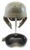 WW2 U.S. Light Tank Helmet with SWD Goggle
