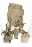 WW2 U.S. Army Haversack, Belt, Caneen, Shovel, Mess Kit and First Aid Kit