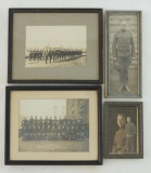 Group of 4 WW1 Framed Photos Featuring Soldiers