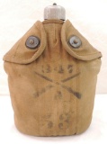 WW1 U.S. Army Canteen with 347th Infantry Co. A Insignia