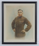 WW1 Army Soldier Framed Portrait