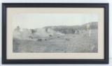 WW1 Army Battlefield Cannons Framed Photograph