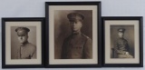 WW1 Group of 3 US Army Officer Framed Portraits