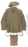 WW2 Japanese Army Uniform with Cap and Map Bag