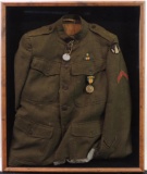 WW1 U.S. National Army 89th Division Named Framed Tunic