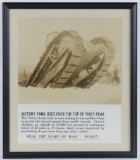 WW1 Victory Tank Goes Over The Top Of Pikes Peak Framed Print