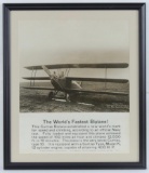 WW1 World's Fastest Biplane Framed Print