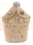 WW1 U.S. Army Canteen with Cup and Quartermaster Corps. Insignia