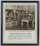 WW1 Soldiers Turning in Guns and Equipment Framed Print