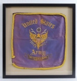 WW1 U.S. Army Fort George G. Meade Framed Silk Pillow Case