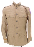 WW1 U.S. Army 2nd Division Field Artillery Captains Tunic with Patches, Shoulder Rank, and More