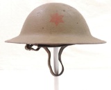 WW1 U.S. 6th Division Doughboy Helmet with Hand painted Insignia