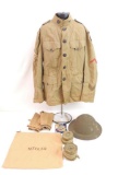 WW1 U.S. Army District of Paris Air Service Sergeants Uniform with Patches, Helmet, Bag, and More