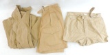 Group of 3 WW1 Kaki Shorts and Skirt