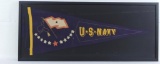 WW1 US Navy Framed Pennant