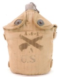 WW1 U.S. Army Canteen with Cup and 444th Field Artilery Division Insignia