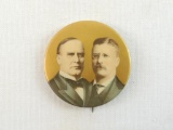 1896 Mckinley and Roosevelt Campaign Pin