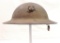 WW1 U.S. Doughboy Helmet with Marine Insignia Badge