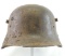 WW2 German Helmet with Original Battle Damage